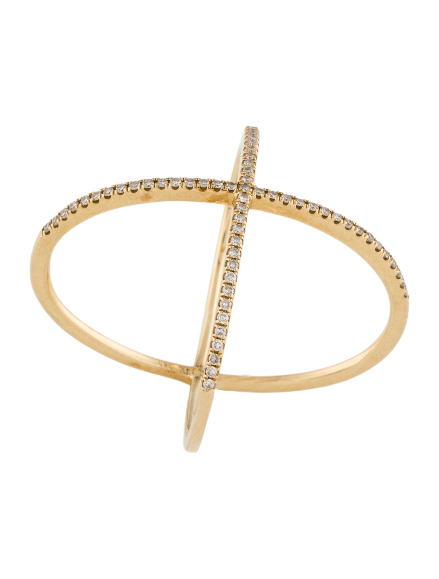 EF Collection 14K Diamond X Cocktail Ring