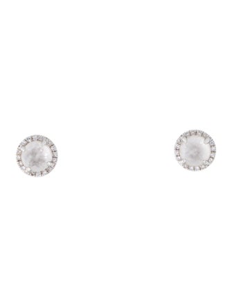 EF Collection 14K Quartz & Diamond Stud Earrings