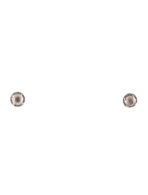 EF Collection 14K Quartz & Diamond Stud Earrings