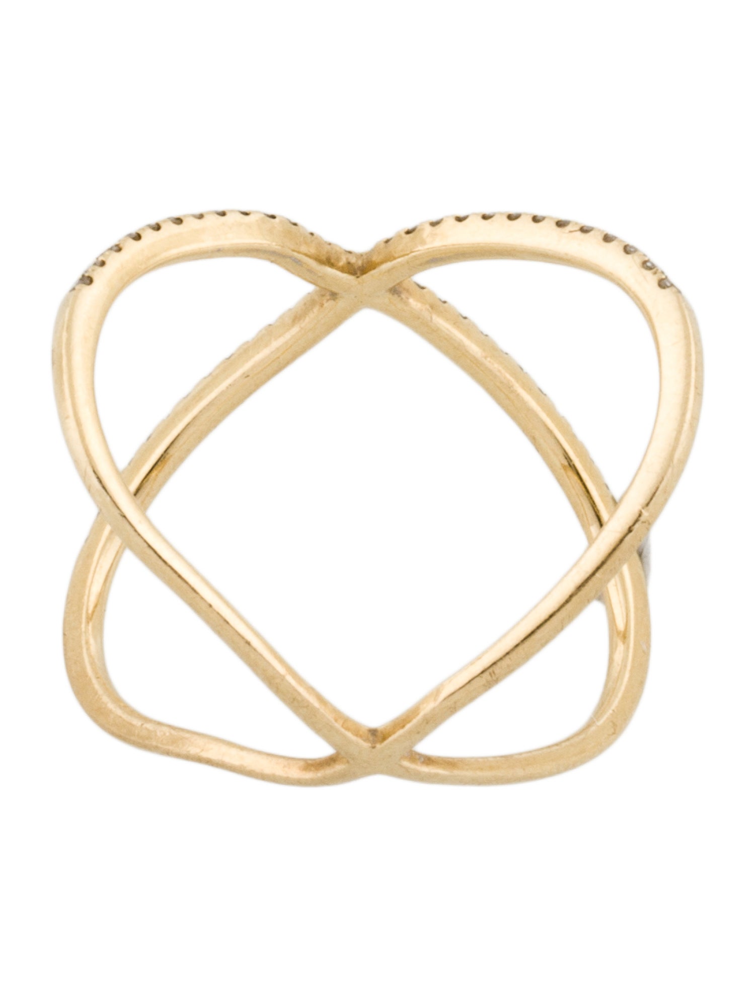 EF Collection 14K Diamond X Cocktail Ring