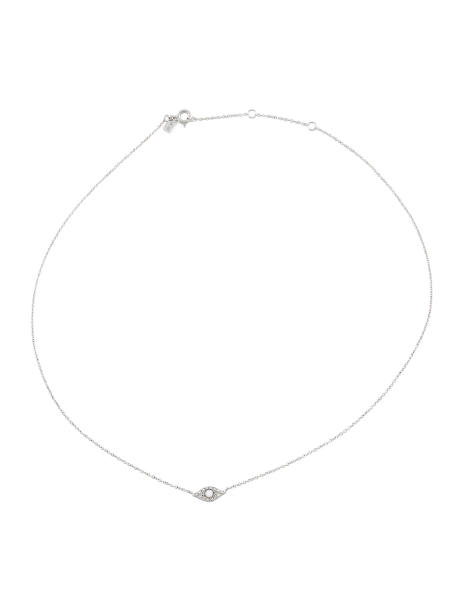 EF Collection 14K Opal & Diamond Evil Eye Choker Necklace