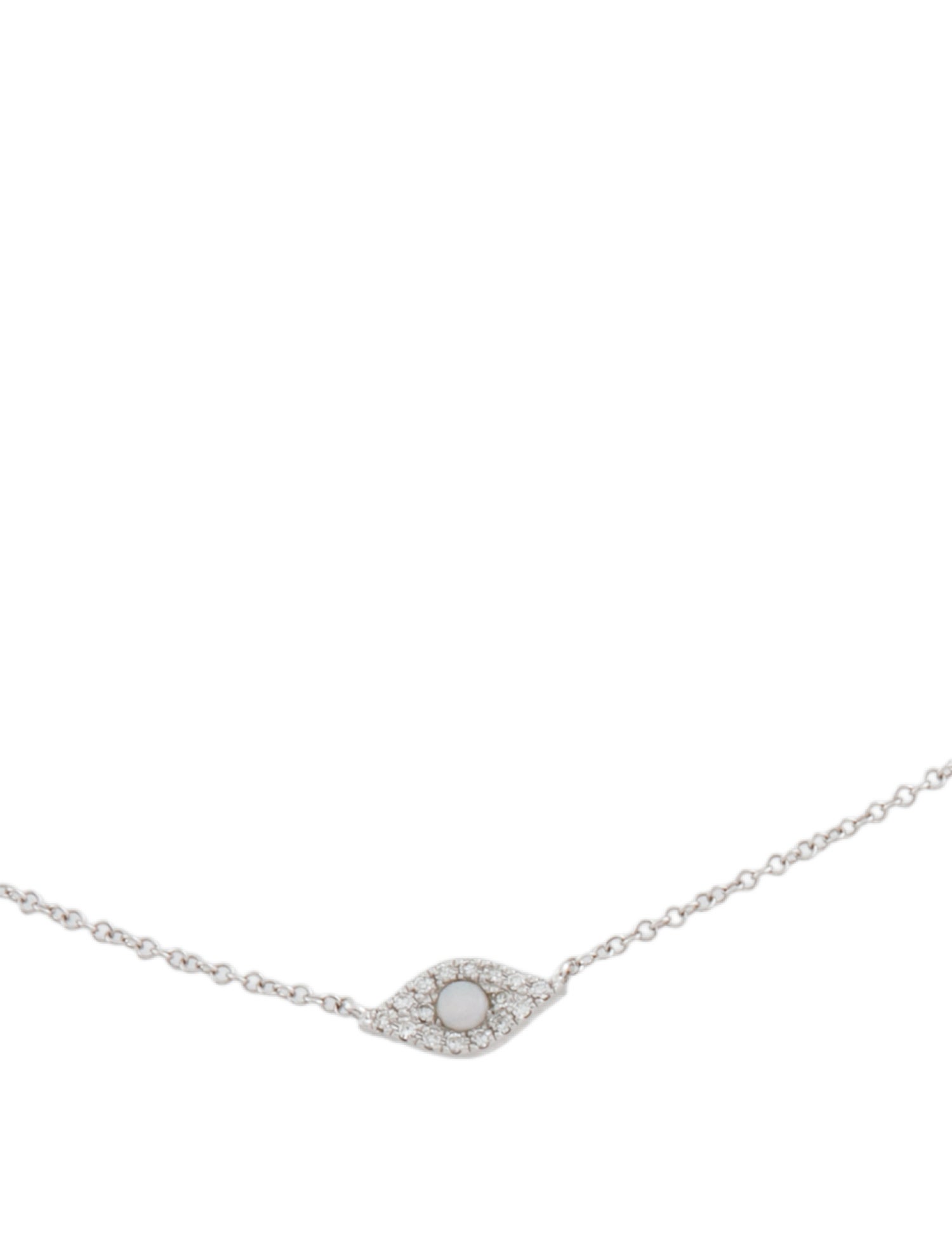 EF Collection 14K Opal & Diamond Evil Eye Choker Necklace