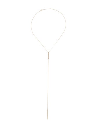 EF Collection 14K Diamond Bar Lariat Necklace