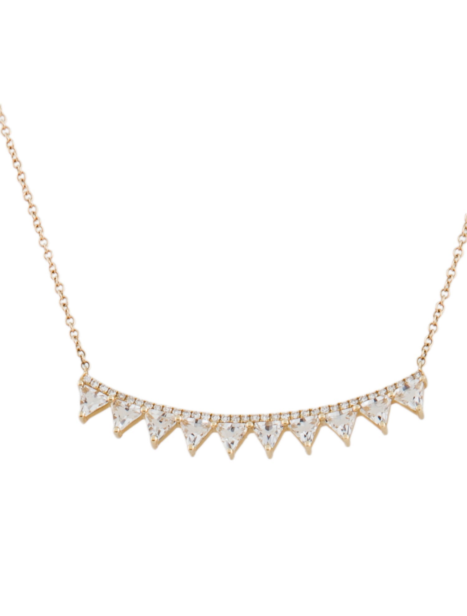 EF Collection Quartz & Diamond Pendant Necklace