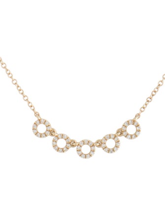 EF Collection 14K Diamond Open Circle Necklace
