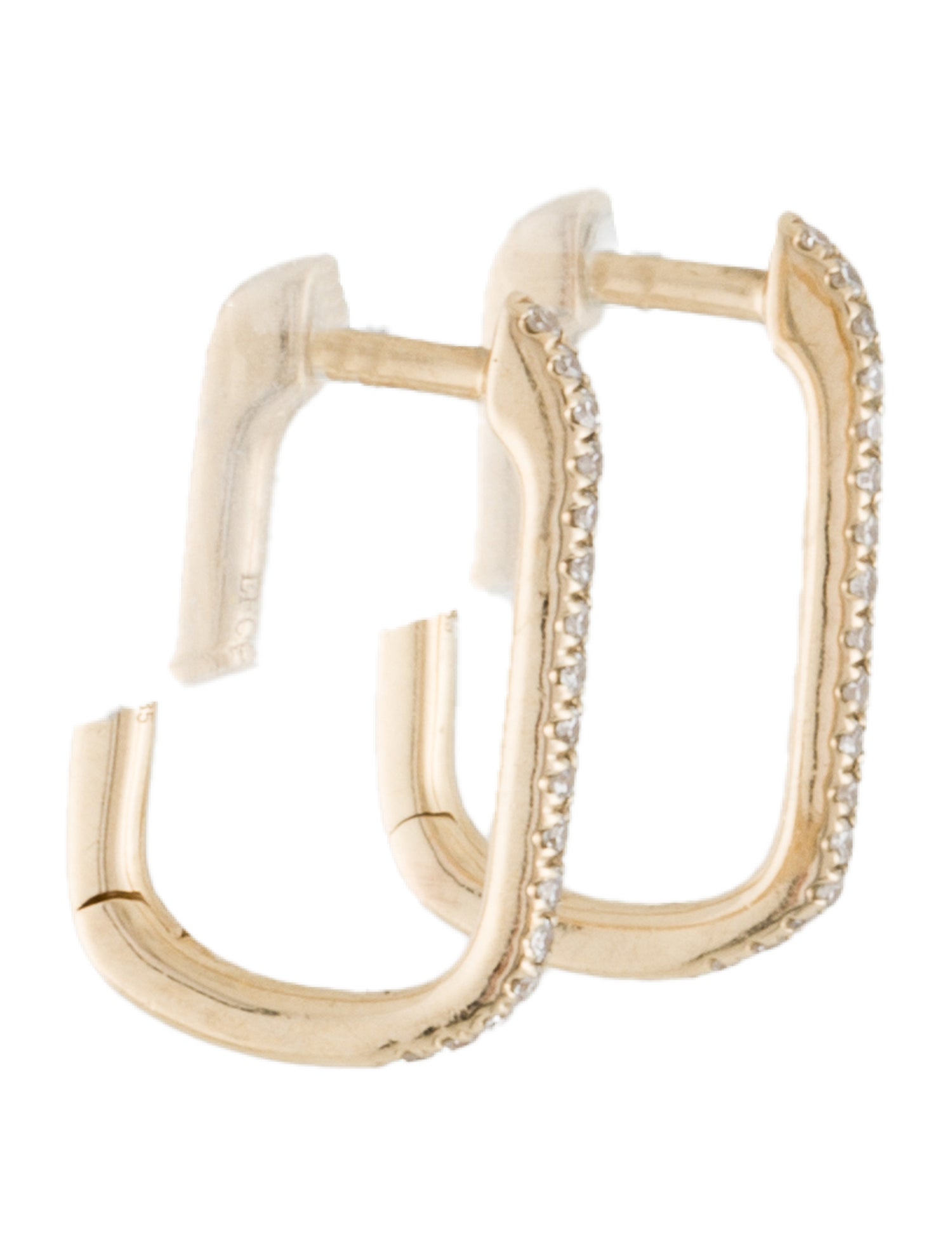 EF Collection 14K Diamond Lola Hoop Earrings