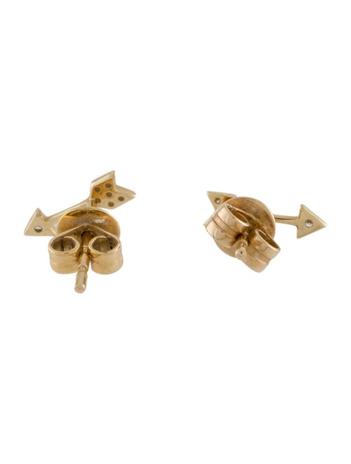 EF Collection 14K Diamond Mini Arrow Stud Earrings