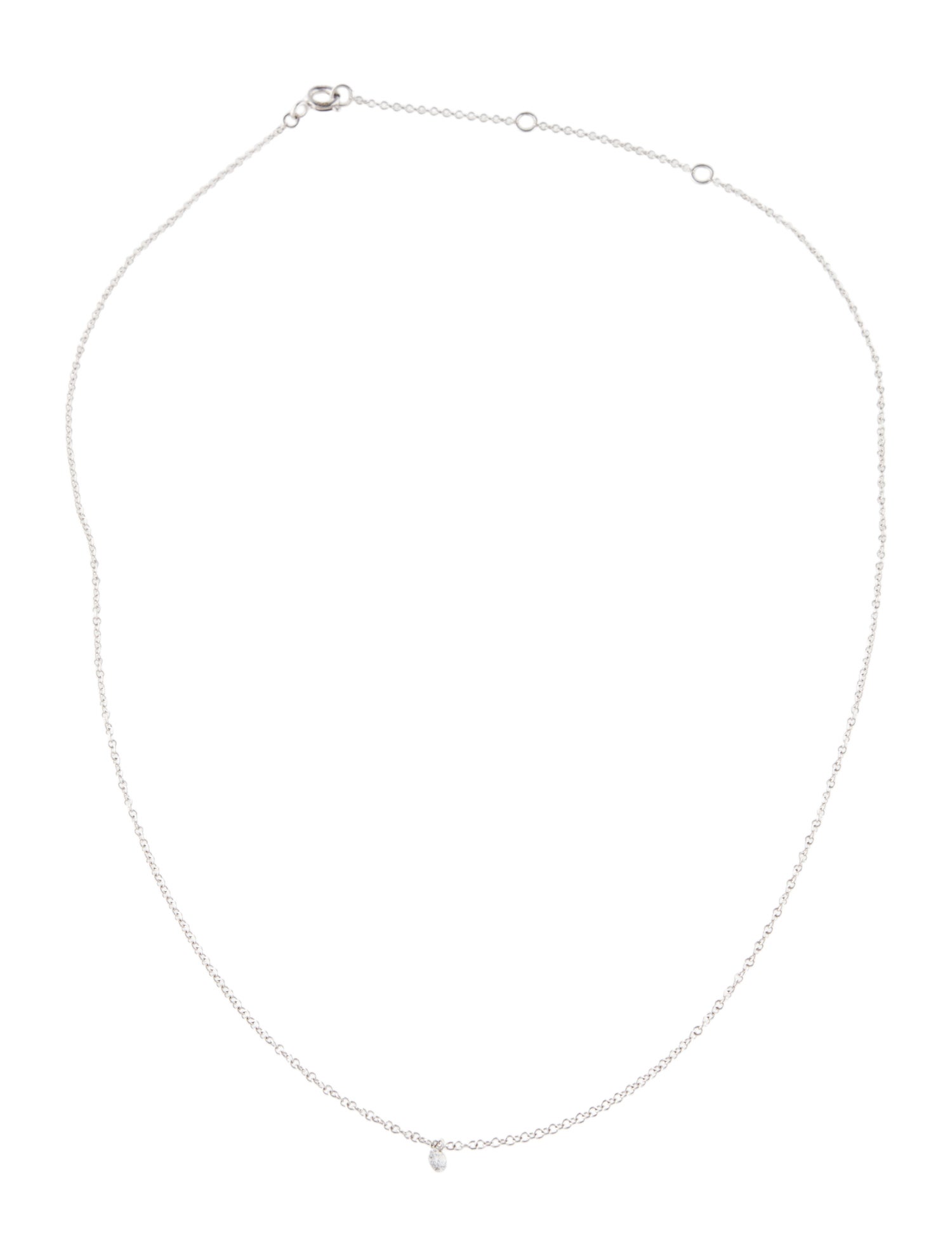 EF Collection 14K Diamond Solitaire Pendant Necklace