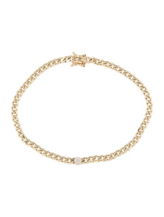 EF Collection 14K Diamond Curb Chain Link Bracelet