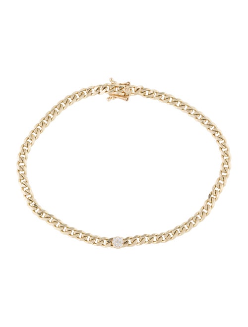 EF Collection 14K Diamond Curb Chain Link Bracelet