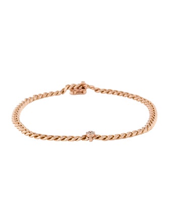 EF Collection 14K Diamond Disc Curb Chain Bracelet