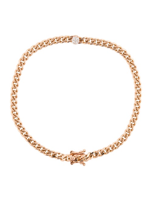 EF Collection 14K Diamond Disc Curb Chain Bracelet