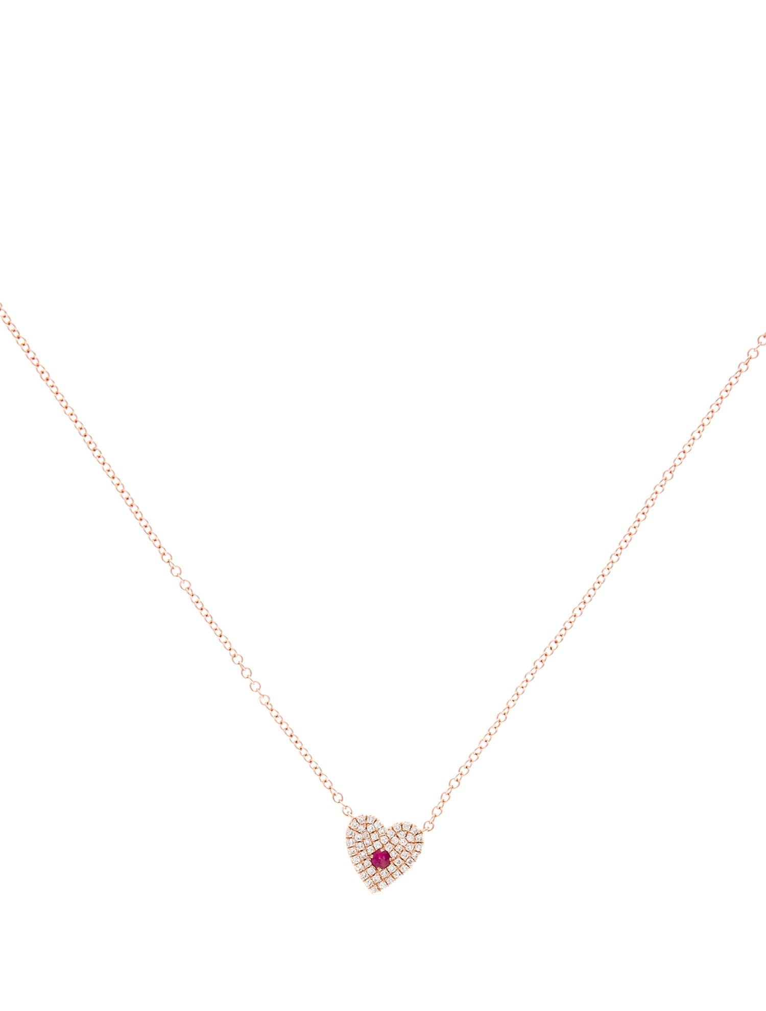 EF Collection 14K Diamond & Coated Topaz Heart Pendant Necklace