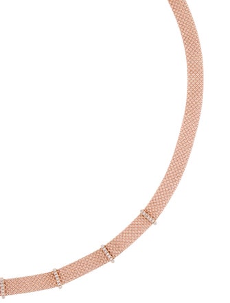 EF Collection 14K Diamond Mesh Bar Collar Necklace