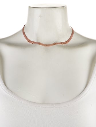 EF Collection 14K Diamond Mesh Bar Collar Necklace