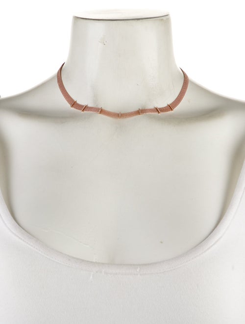 EF Collection 14K Diamond Mesh Bar Collar Necklace