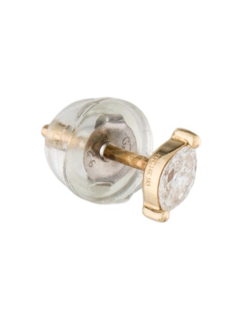 EF Collection 14K Diamond Marquise Single Stud Earring