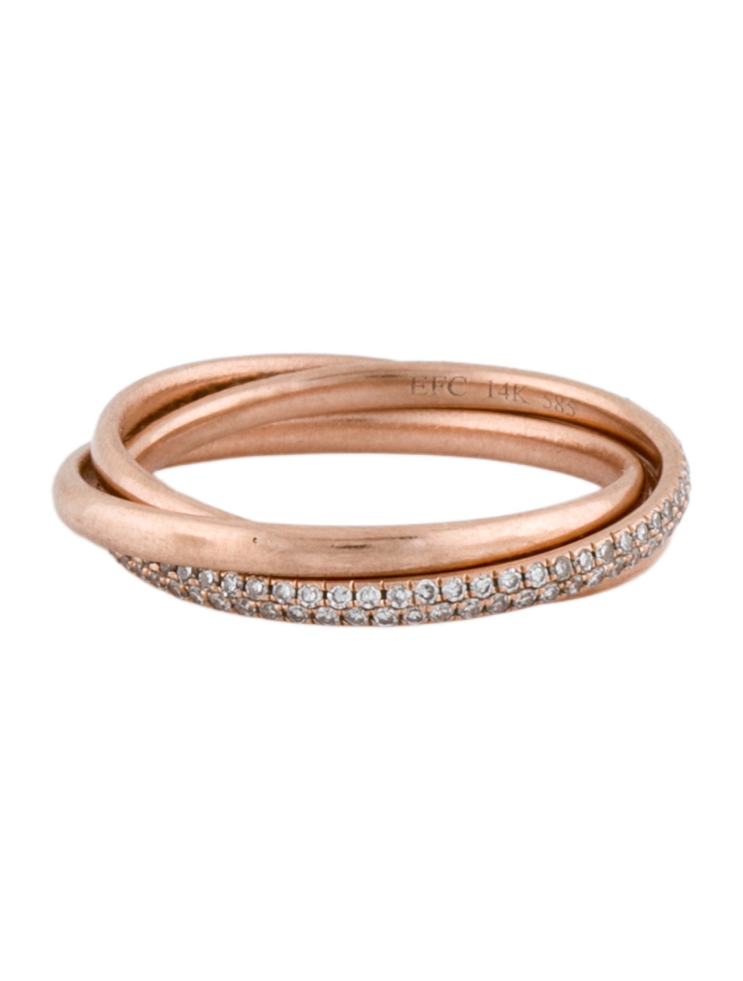 EF Collection 14K Diamond Rolling Ring