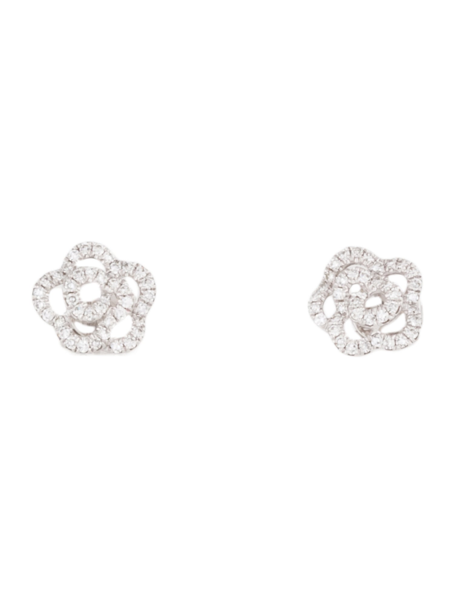 EF Collection 14K Diamond Rose Stud Earring
