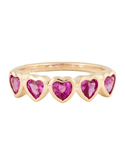 EF Collection 14K Ruby Heart Band