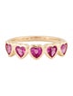 EF Collection 14K Ruby Heart Band