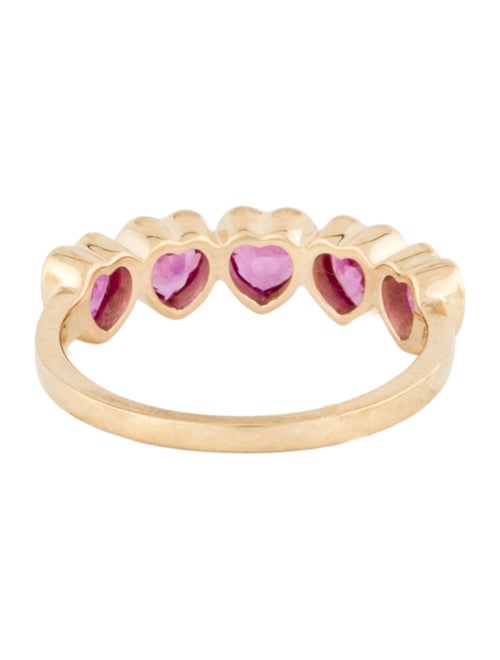 EF Collection 14K Ruby Heart Band
