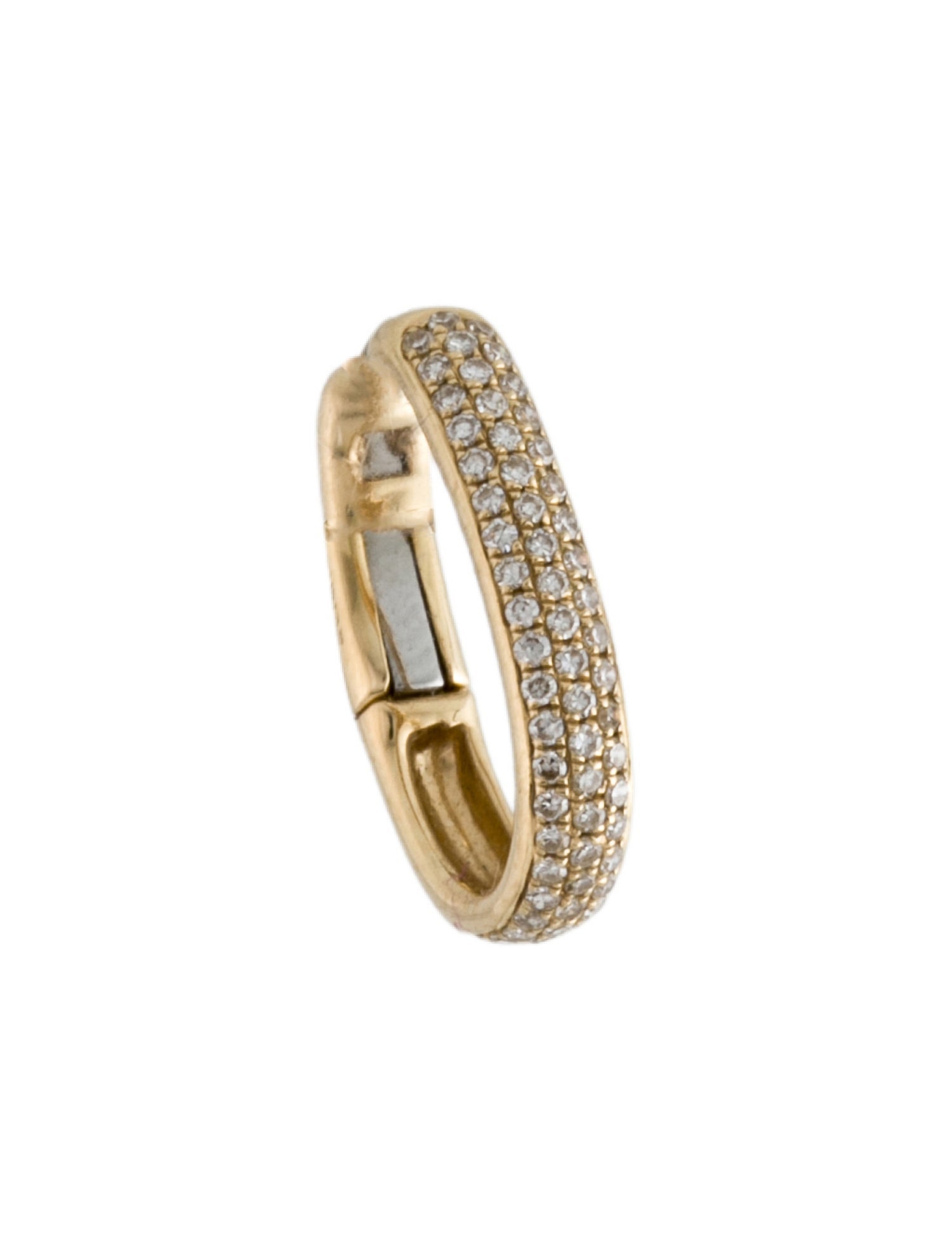 EF Collection 14K Diamond Triple Row Single Ear Cuff