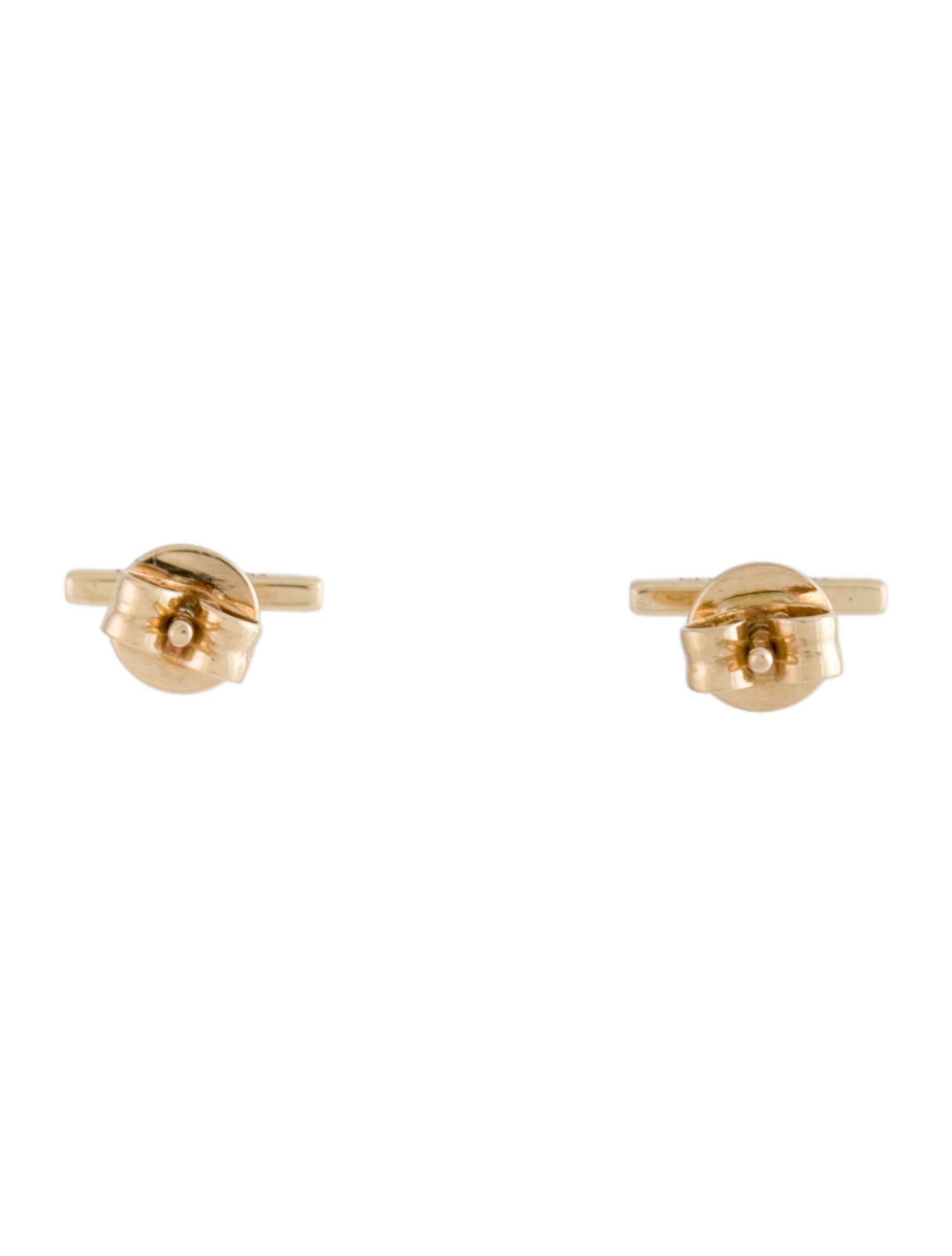 EF Collection 14K Diamond Bar Stud Earrings
