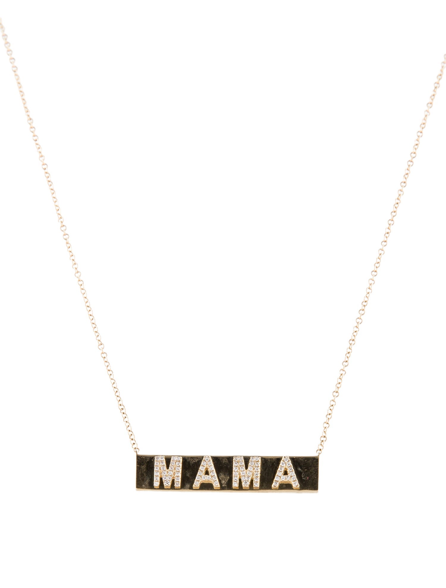 EF Collection 14K Diamond 'MAMA' Nameplace Necklace