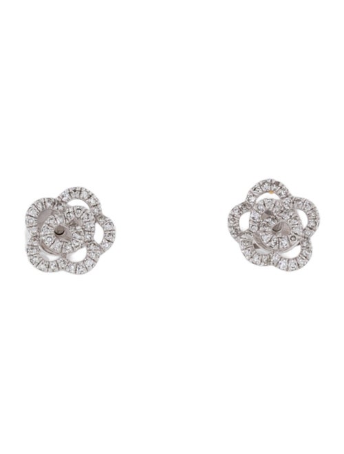 EF Collection 14K Diamond Rose Stud Earrings