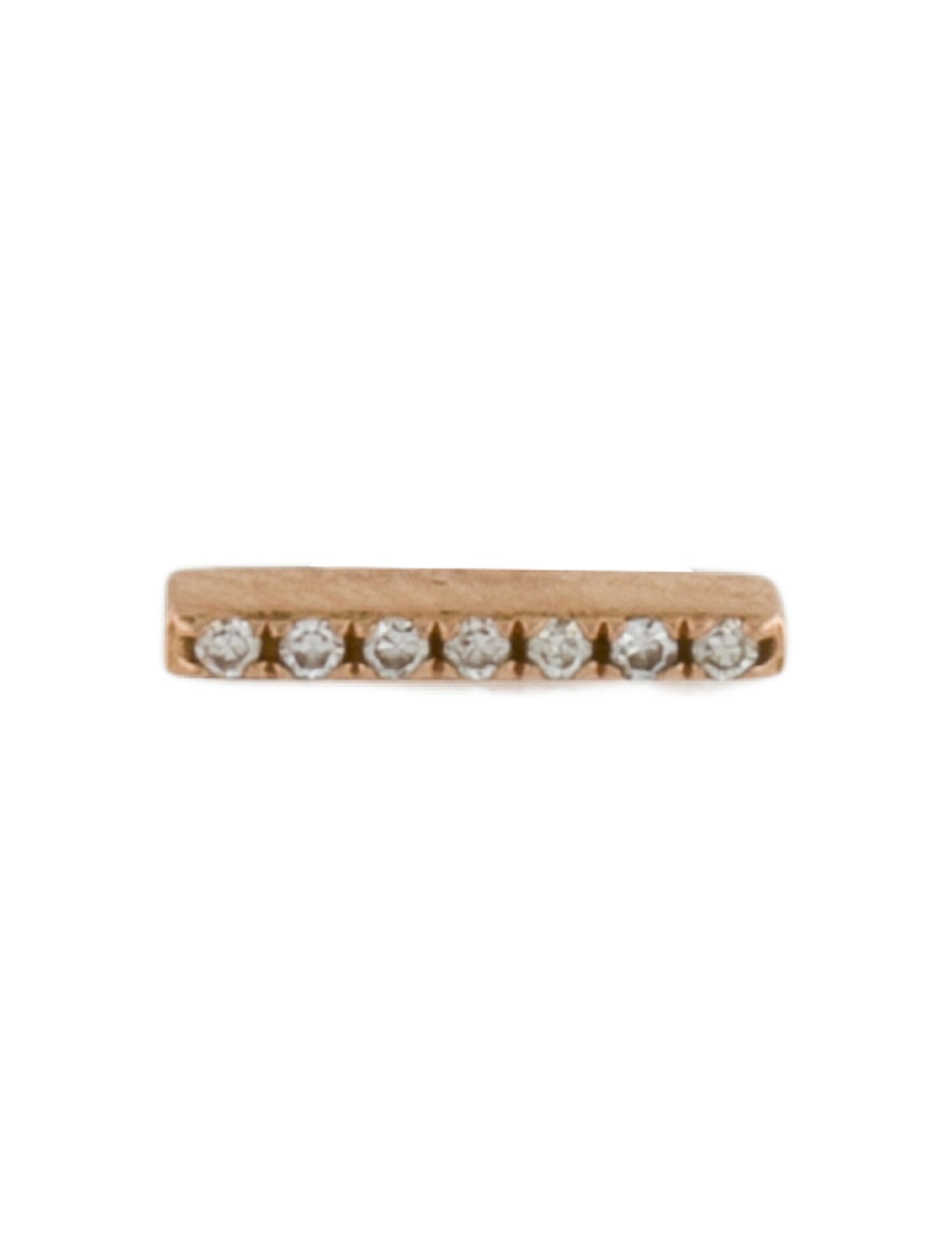 EF Collection 14K Diamond Bar Single Stud Earring