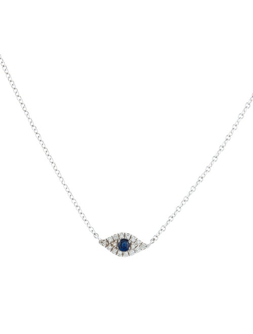 EF Collection 14K Sapphire & Diamond Evil Eye Choker Necklace