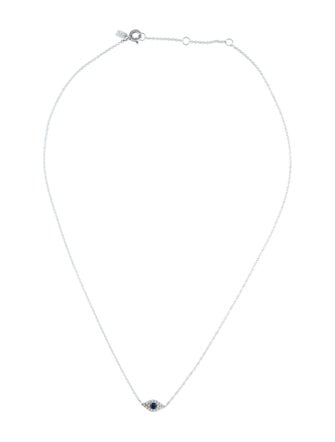 EF Collection 14K Sapphire & Diamond Evil Eye Choker Necklace