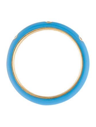 EF Collection Diamond & Enamel Baby Blue Stack Band