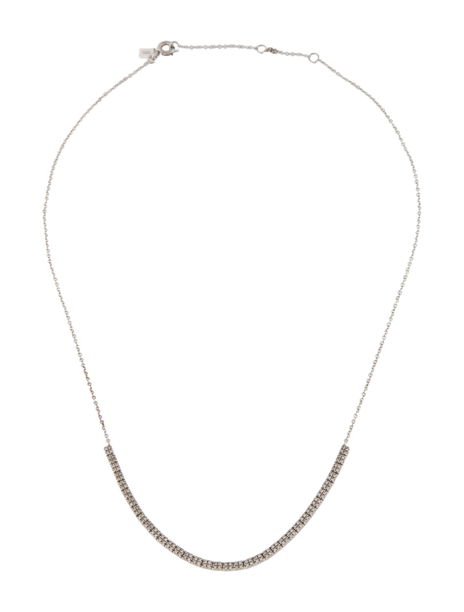 EF Collection 14K Diamond Double Row Segment Necklace