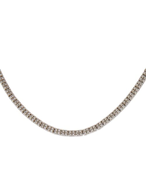EF Collection 14K Diamond Double Row Segment Necklace