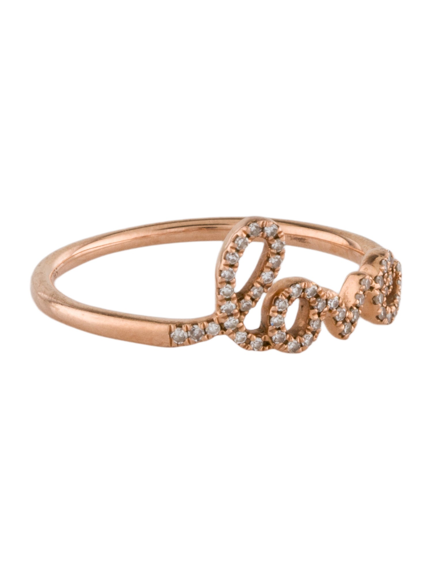 EF Collection 14K Diamond 'Love' Cocktail Ring