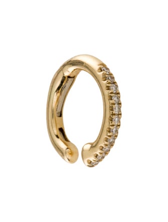 EF Collection 14K Diamond Hinged Cartilage Ear Cuff