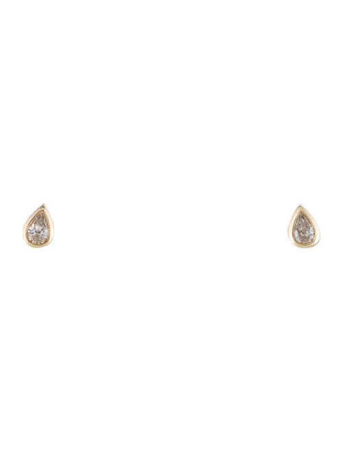 EF Collection 14K Diamond Pear Stud Earrings