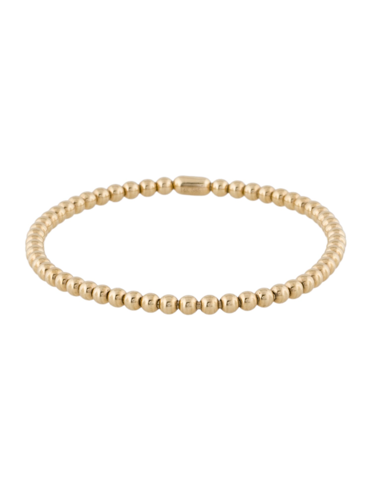 EF Collection 14K Beaded Stretch Bracelet
