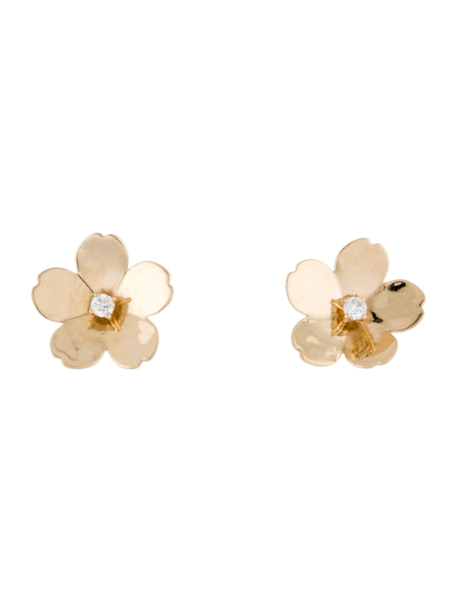 EF Collection 14K Diamond Jumbo Cherry Blossom Stud Earrings
