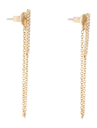 EF Collection 14K Diamond Drop Earrings