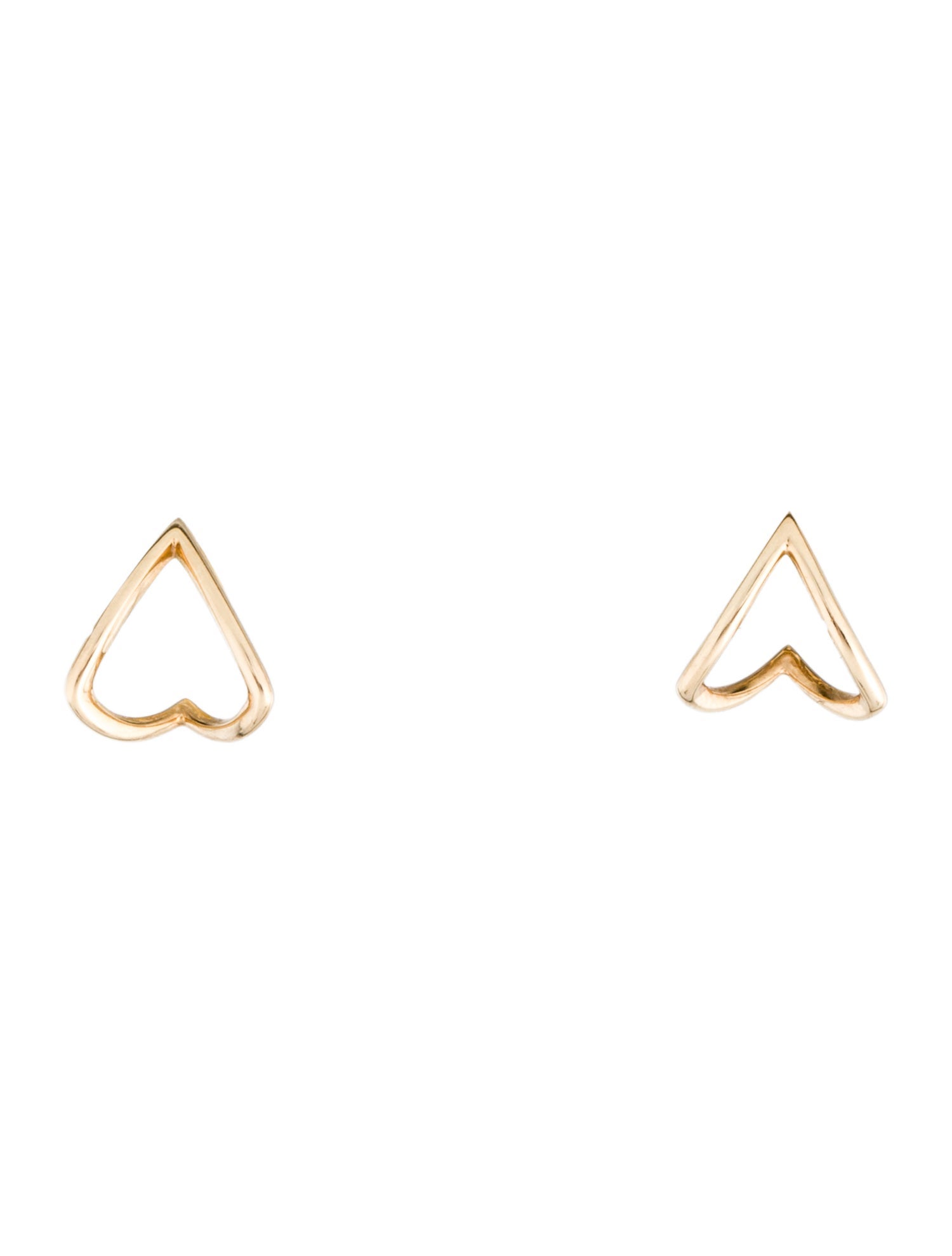 EF Collection 14K Chevron Stud Earrings