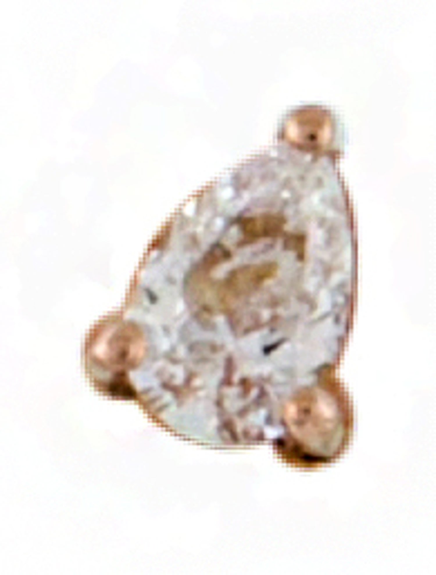 EF Collection 14K Diamond Mini Pear Stud Earring