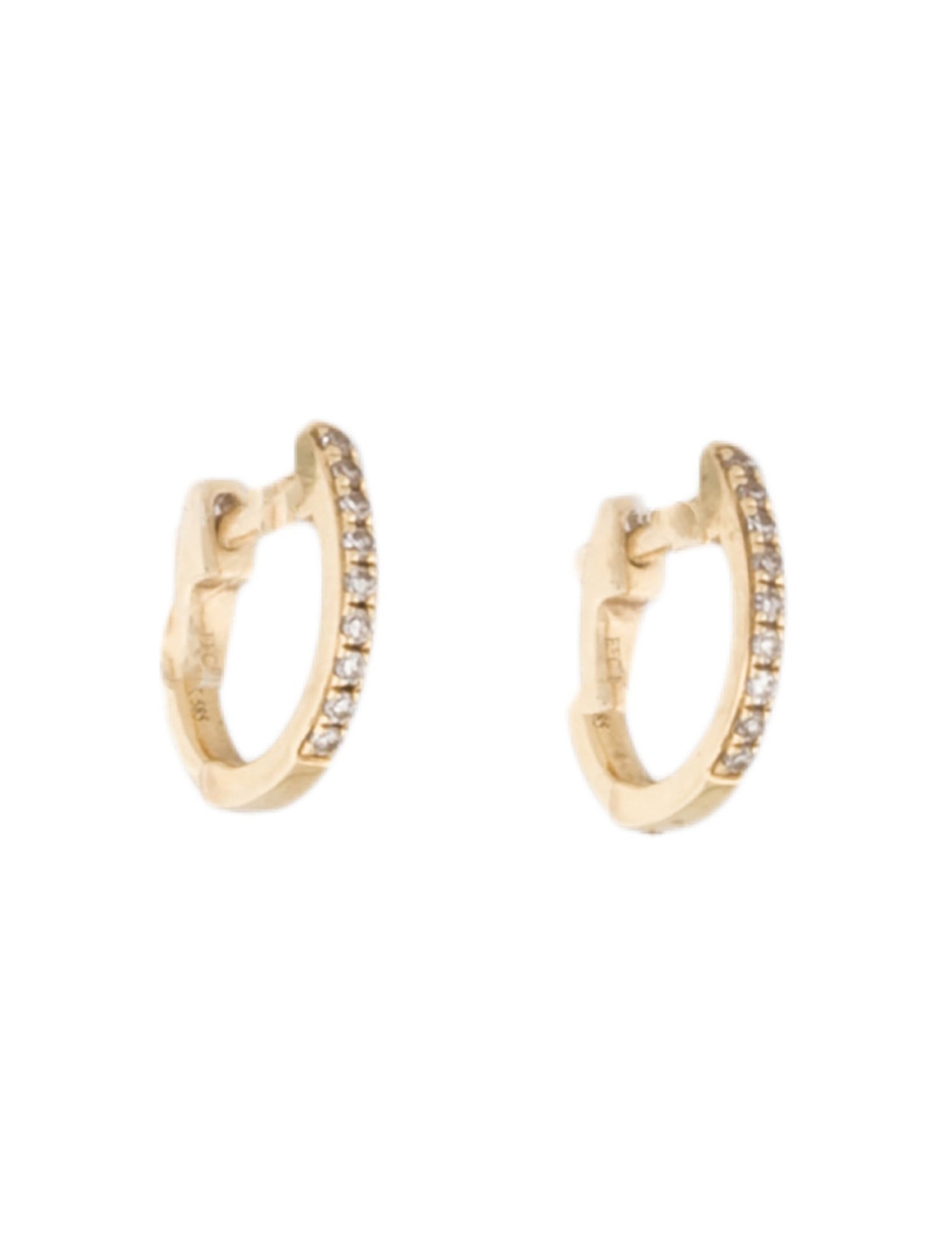 EF Collection 14K Diamond Huggie Earrings