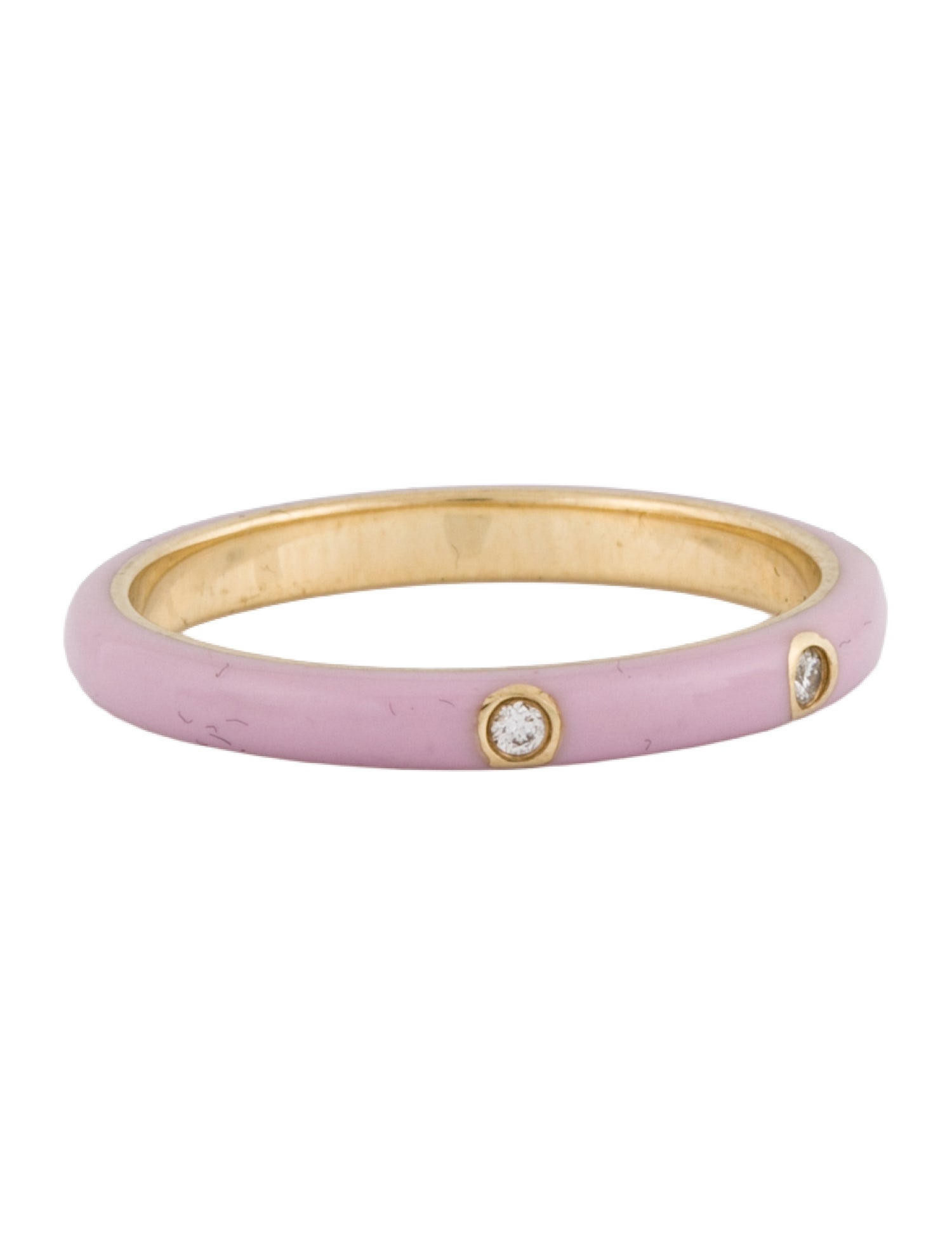 EF Collection 14K Diamond Enamel Stack Ring