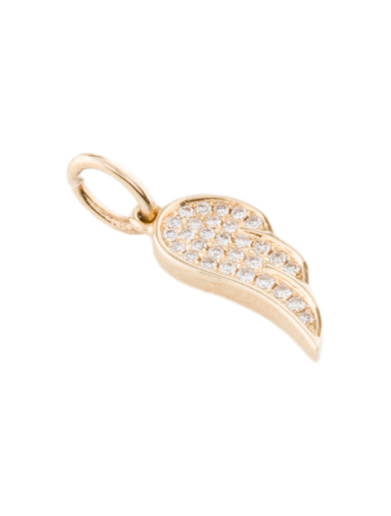 EF Collection 14K Diamond Angel Wing Charm