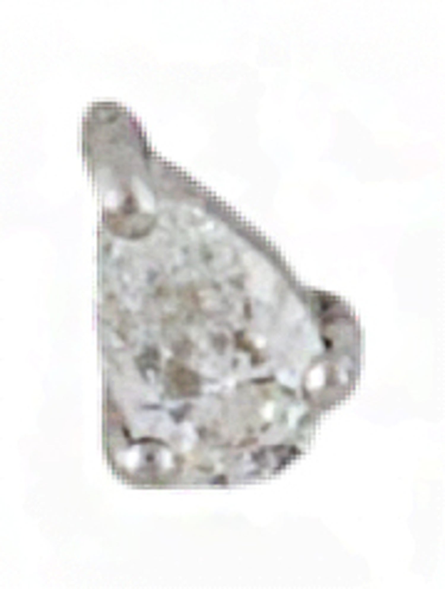 EF Collection 14K Diamond Mini Pear Stud Earring