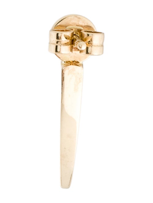 EF Collection 14K Diamond Hook Single Stud Earring