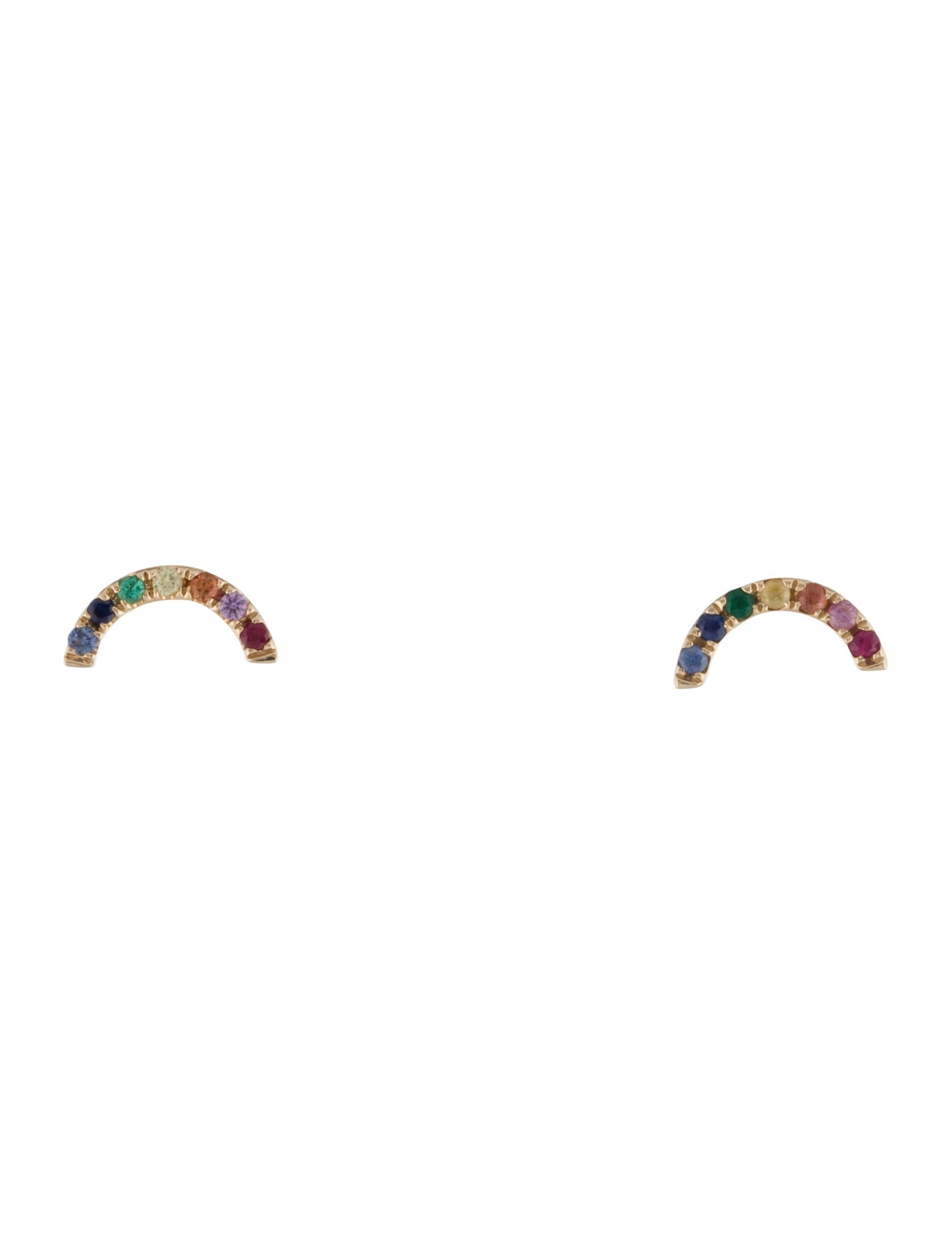 EF Collection 14K Multistone Rainbow Stud Earrings